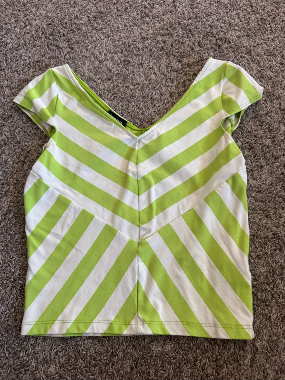 Y2K Authentic vintage Bebe striped top Sz L crop